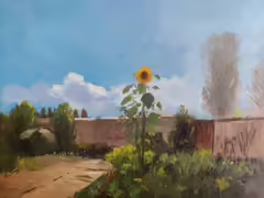 Original painting by Natan Shalva – The sunflower