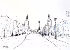 Original painting by Natan Shalva – Frankfuter tor. Berlin
