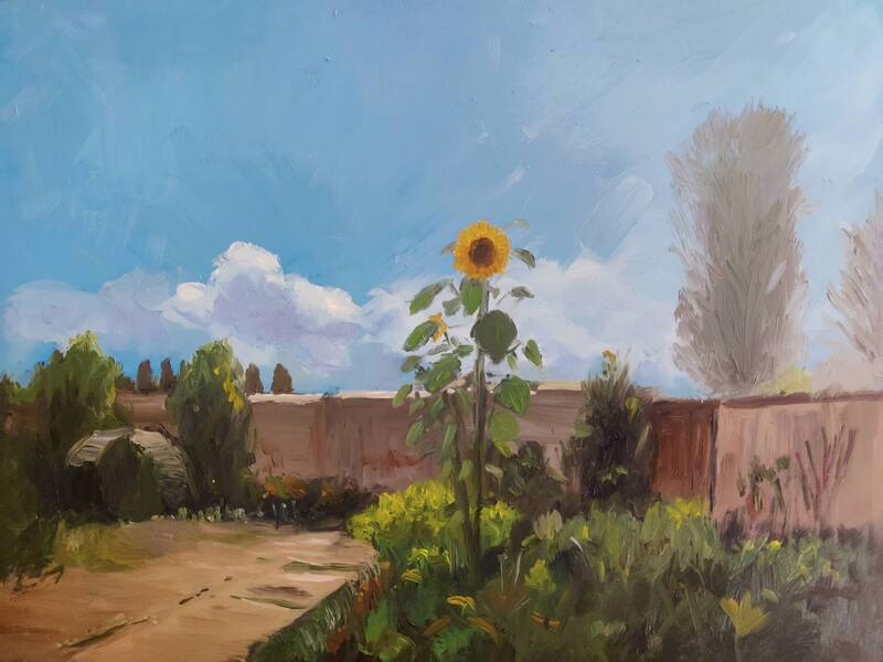 Oil painting &ldquo;The sunflower&rdquo; by Natan Shalva