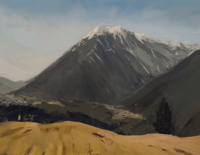 Oil painting &ldquo;The big mountain&rdquo; by Natan Shalva