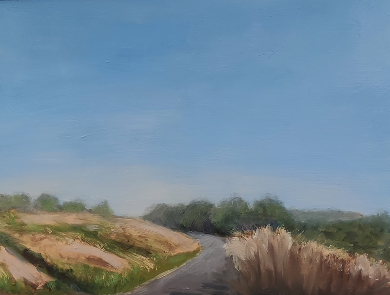 Oil painting &ldquo;Summer, on the outskirts of the city&rdquo; by Natan Shalva