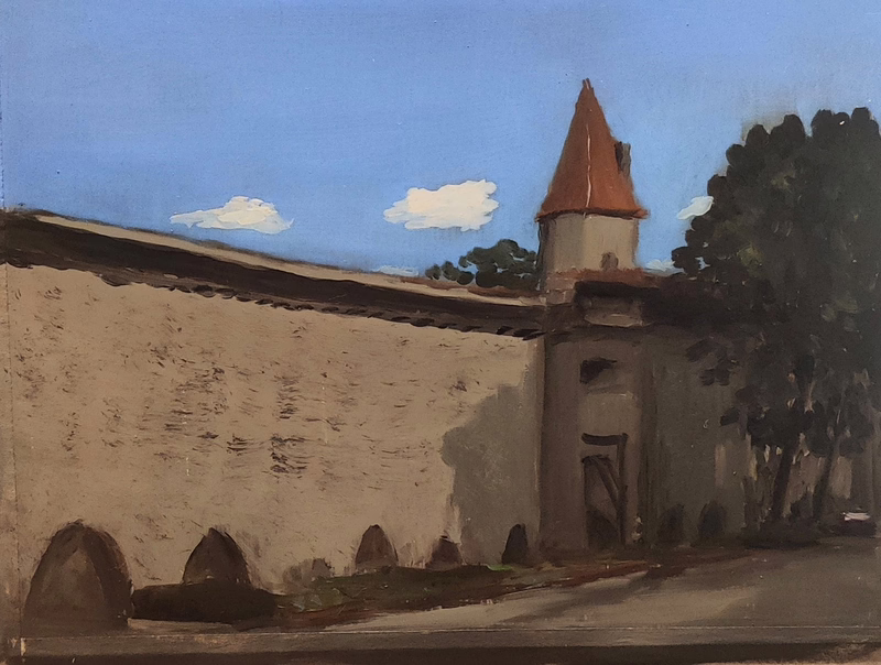 Oil painting &ldquo;The Middle Ages are still here&rdquo; by Natan Shalva