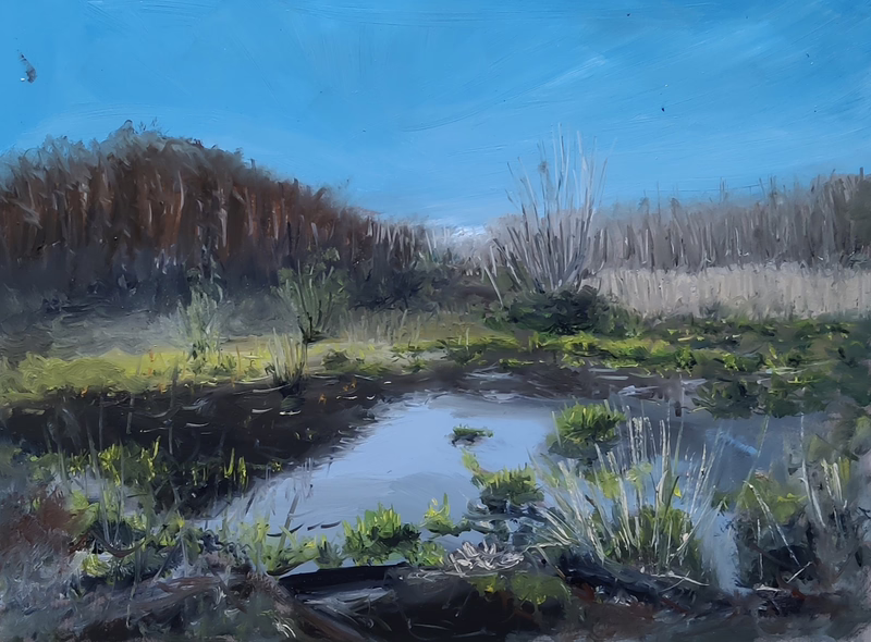 Oil painting &ldquo;I found it wonderful&rdquo; by Natan Shalva