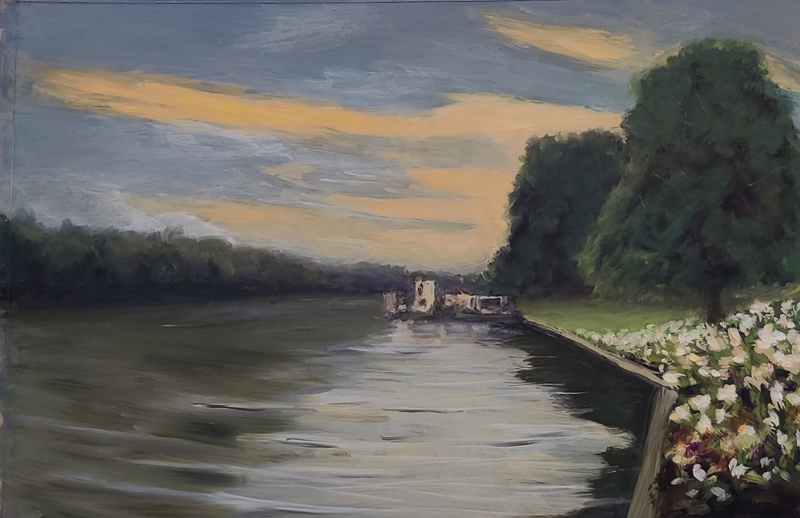 Oil painting &ldquo;The river&rdquo; by Natan Shalva